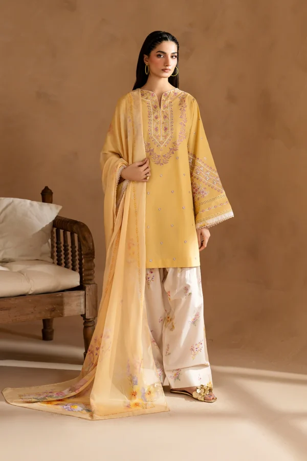 UE-473 Embroidered Lawn Unstitched 3-Piece Suit - Sole Mode '25 by Iznik Fashions - Image 8