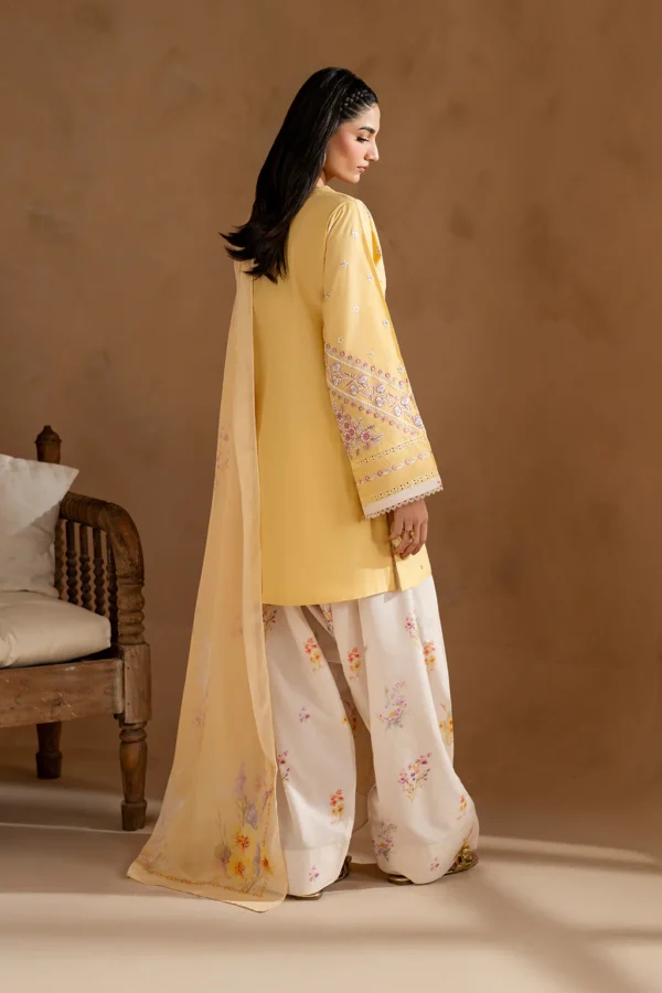UE-473 Embroidered Lawn Unstitched 3-Piece Suit - Sole Mode '25 by Iznik Fashions - Image 2