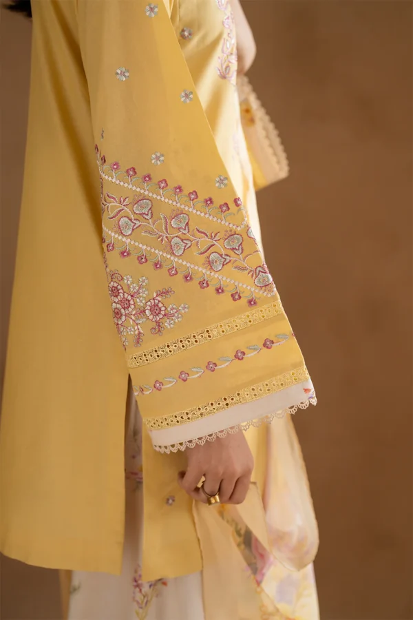 UE-473 Embroidered Lawn Unstitched 3-Piece Suit - Sole Mode '25 by Iznik Fashions - Image 9