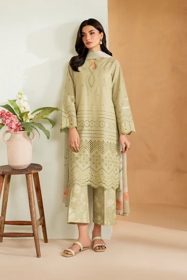 UE-475 Embroidered Lawn Unstitched 3-Piece Suit - Sole Mode '25 by Iznik Fashions - Image 7