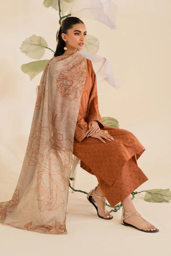 UE-419 Textured Lawn Unstitched 3-Piece Suit - Sole Mode '25 by Iznik Fashions - Image 7