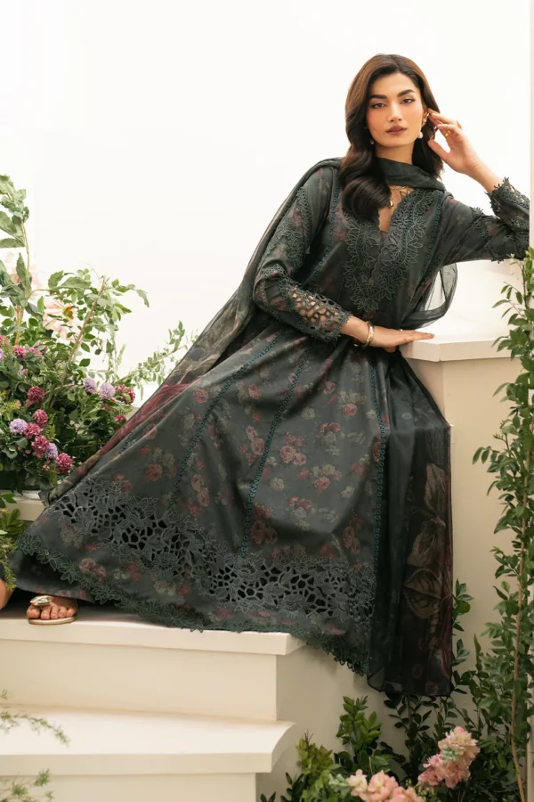 IFE-08 Embroidered Lawn Unstitched 3-Piece Suit - Festive Edition '25 by Iznik Fashions - Image 5