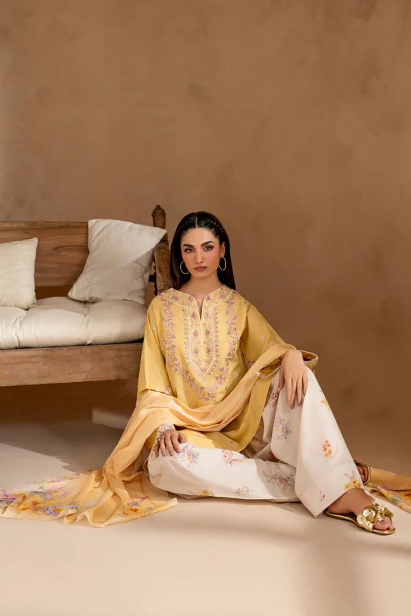 UE-473 Embroidered Lawn Unstitched 3-Piece Suit - Sole Mode '25 by Iznik Fashions - Image 10