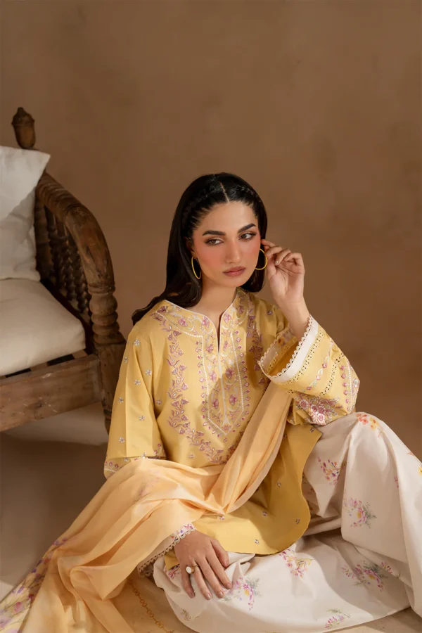 UE-473 Embroidered Lawn Unstitched 3-Piece Suit - Sole Mode '25 by Iznik Fashions - Image 11