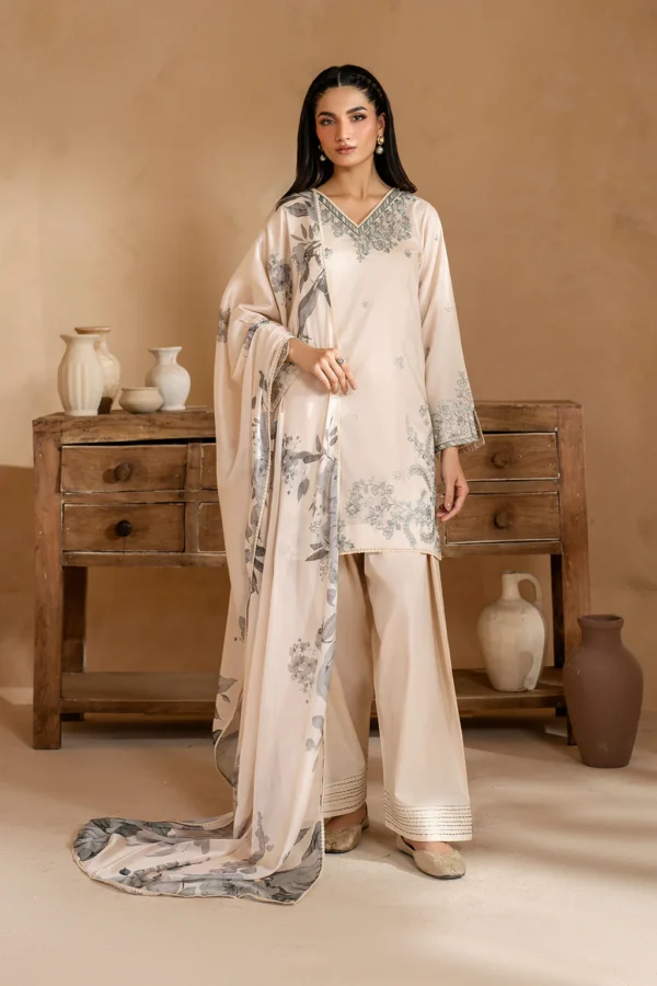 UE-485 Embroidered Lawn Unstitched 3-Piece Suit - Sole Mode '25 by Iznik Fashions - Image 8