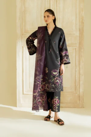 UE-449 Printed Lawn Unstitched 3-Piece Suit - Exclusive Lawn '25 by Iznik Fashions