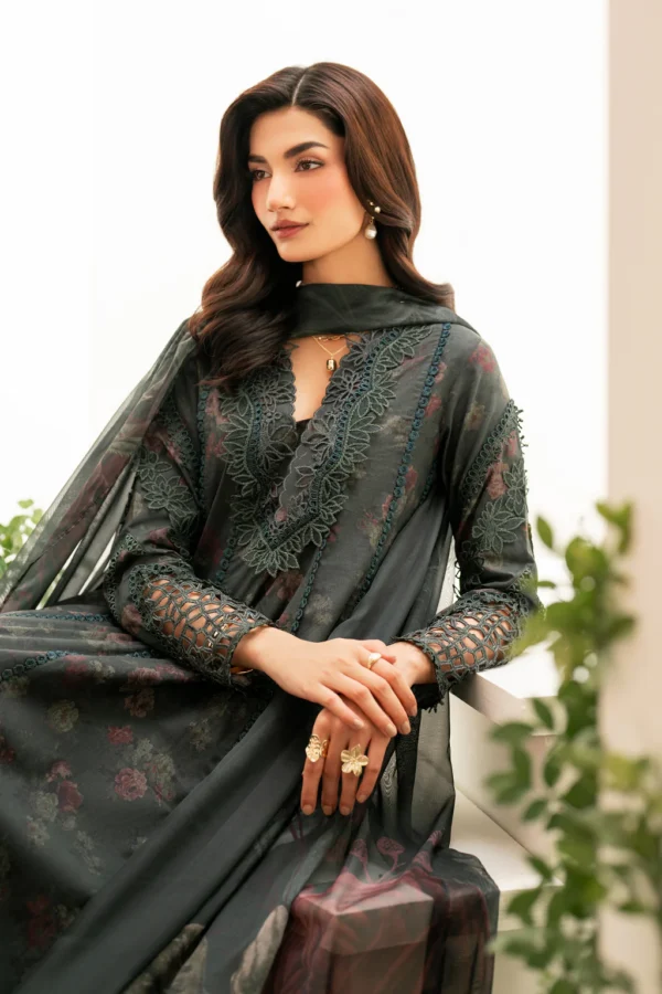 IFE-08 Embroidered Lawn Unstitched 3-Piece Suit - Festive Edition '25 by Iznik Fashions - Image 12