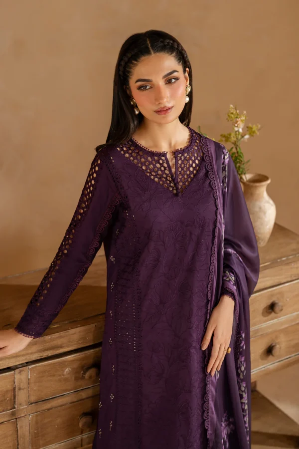 UE-481 Embroidered Lawn Unstitched 3-Piece Suit - Sole Mode '25 by Iznik Fashions - Image 3