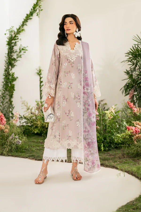 IFE-09 Embroidered Lawn Unstitched 3-Piece Suit - Festive Edition '25 by Iznik Fashions