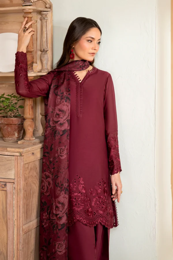 UE-484 Embroidered Lawn Unstitched 3-Piece Suit - Sole Mode '25 by Iznik Fashions - Image 9