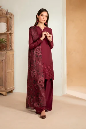 UE-484 Embroidered Lawn Unstitched 3-Piece Suit - Sole Mode '25 by Iznik Fashions