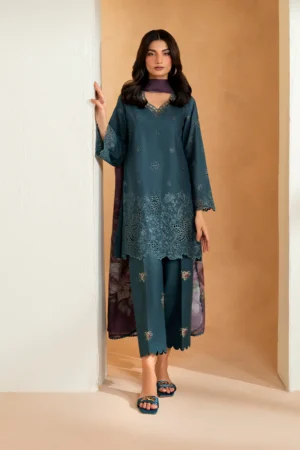 UE-474 Embroidered Lawn Unstitched 3-Piece Suit - Sole Mode '25 by Iznik Fashions