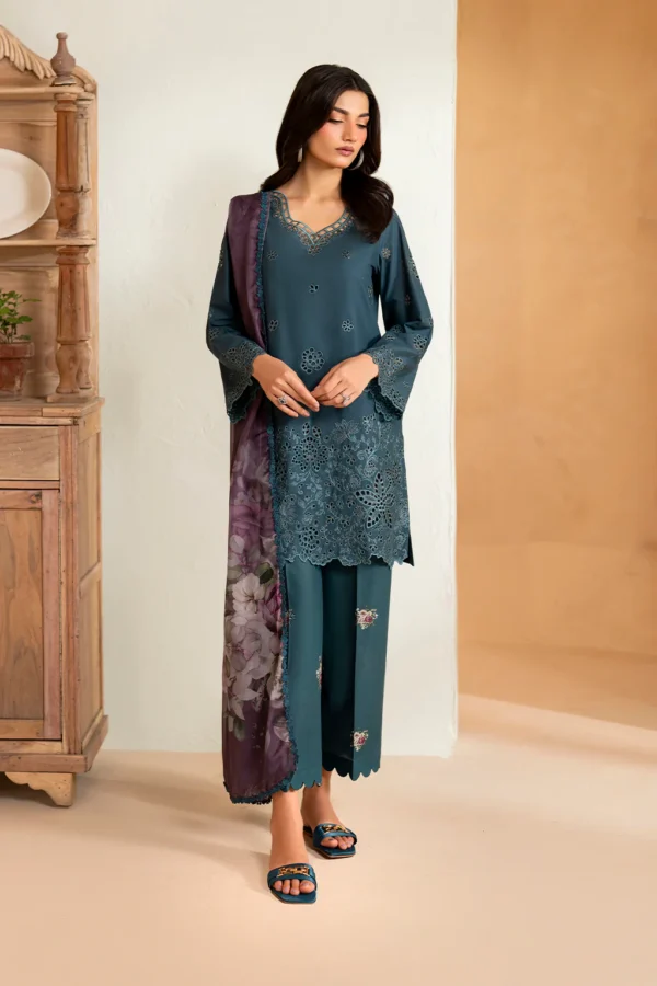 UE-474 Embroidered Lawn Unstitched 3-Piece Suit - Sole Mode '25 by Iznik Fashions - Image 8
