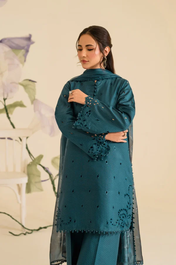 UE-421 Embroidered Textured Lawn Ustitched 3-Piece Suit - Sole Mode '25 by Iznik Fashions - Image 6