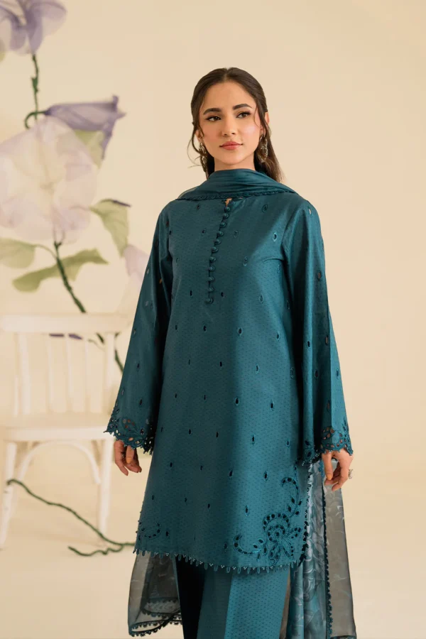 UE-421 Embroidered Textured Lawn Ustitched 3-Piece Suit - Sole Mode '25 by Iznik Fashions - Image 7