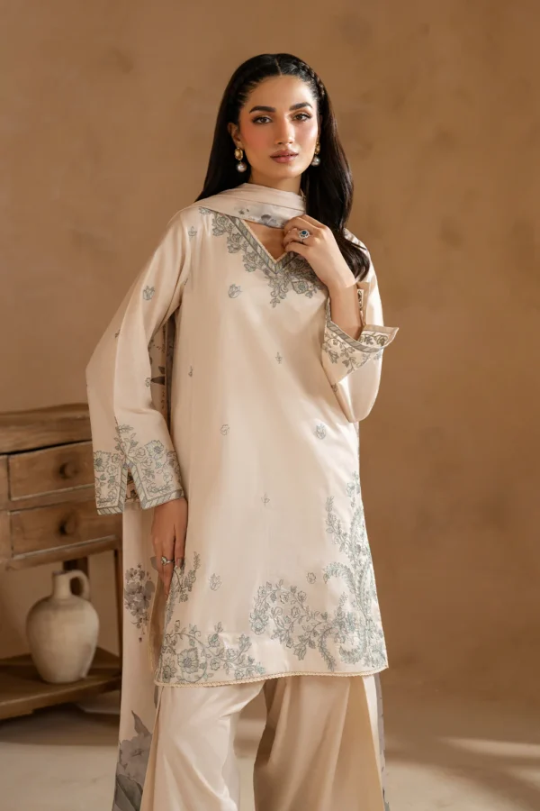 UE-485 Embroidered Lawn Unstitched 3-Piece Suit - Sole Mode '25 by Iznik Fashions - Image 7