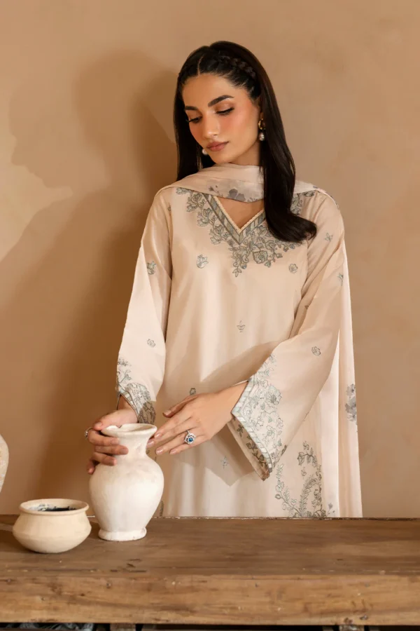 UE-485 Embroidered Lawn Unstitched 3-Piece Suit - Sole Mode '25 by Iznik Fashions - Image 3