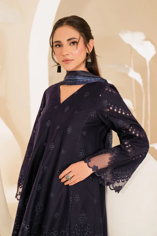 UE-427 Embroidered Textured Lawn Unstitched 3-Piece Suit - Sole Mode '25 by Iznik Fashions - Image 3