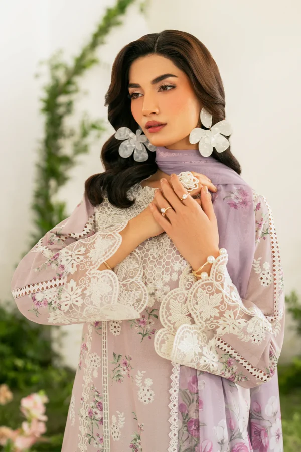 IFE-09 Embroidered Lawn Unstitched 3-Piece Suit - Festive Edition '25 by Iznik Fashions - Image 8