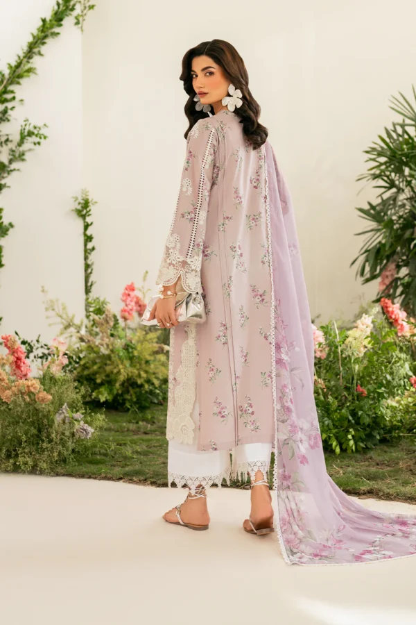 IFE-09 Embroidered Lawn Unstitched 3-Piece Suit - Festive Edition '25 by Iznik Fashions - Image 2