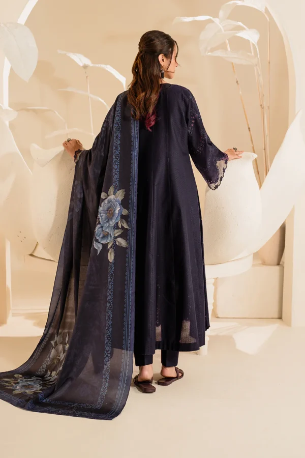 UE-427 Embroidered Textured Lawn Unstitched 3-Piece Suit - Sole Mode '25 by Iznik Fashions - Image 2