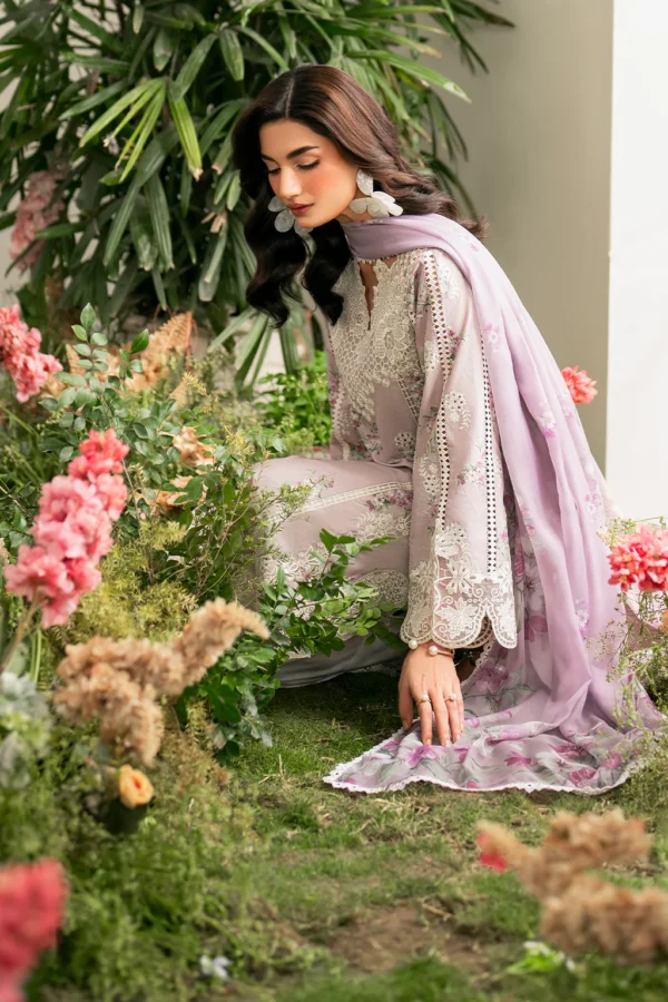 IFE-09 Embroidered Lawn Unstitched 3-Piece Suit - Festive Edition '25 by Iznik Fashions - Image 5