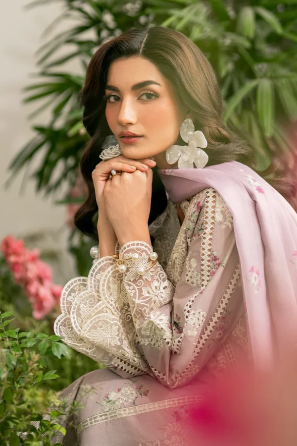 IFE-09 Embroidered Lawn Unstitched 3-Piece Suit - Festive Edition '25 by Iznik Fashions - Image 9