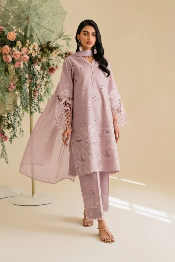 UE-431 Embroidered Textured Lawn Unstitched 3-Piece Suit - Sole Mode '25 by Iznik Fashions - Image 4