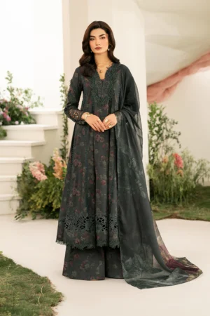 IFE-08 Embroidered Lawn Unstitched 3-Piece Suit - Festive Edition '25 by Iznik Fashions