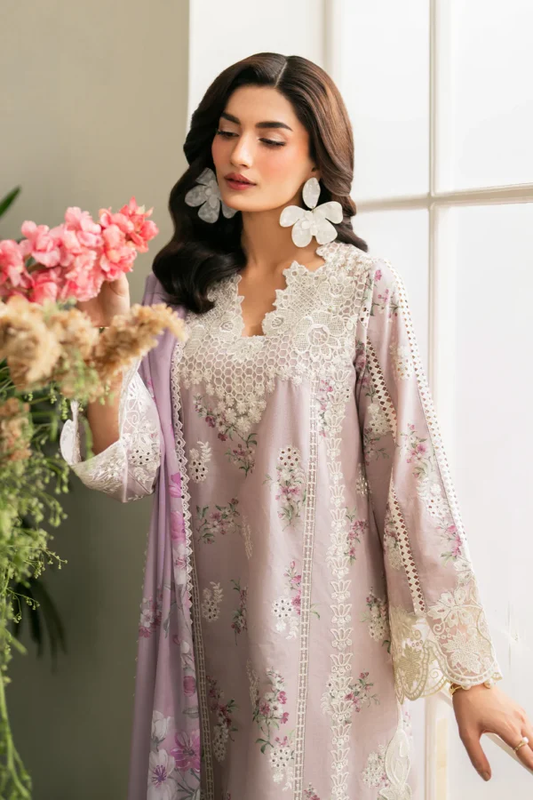 IFE-09 Embroidered Lawn Unstitched 3-Piece Suit - Festive Edition '25 by Iznik Fashions - Image 10