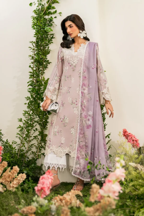 IFE-09 Embroidered Lawn Unstitched 3-Piece Suit - Festive Edition '25 by Iznik Fashions - Image 11