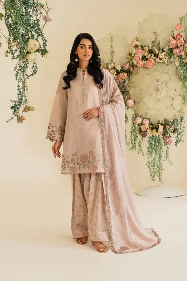 UE-424 Embroidered Textured Lawn Ustitched 3-Piece Suit - Sole Mode '25 by Iznik Fashions - Image 9