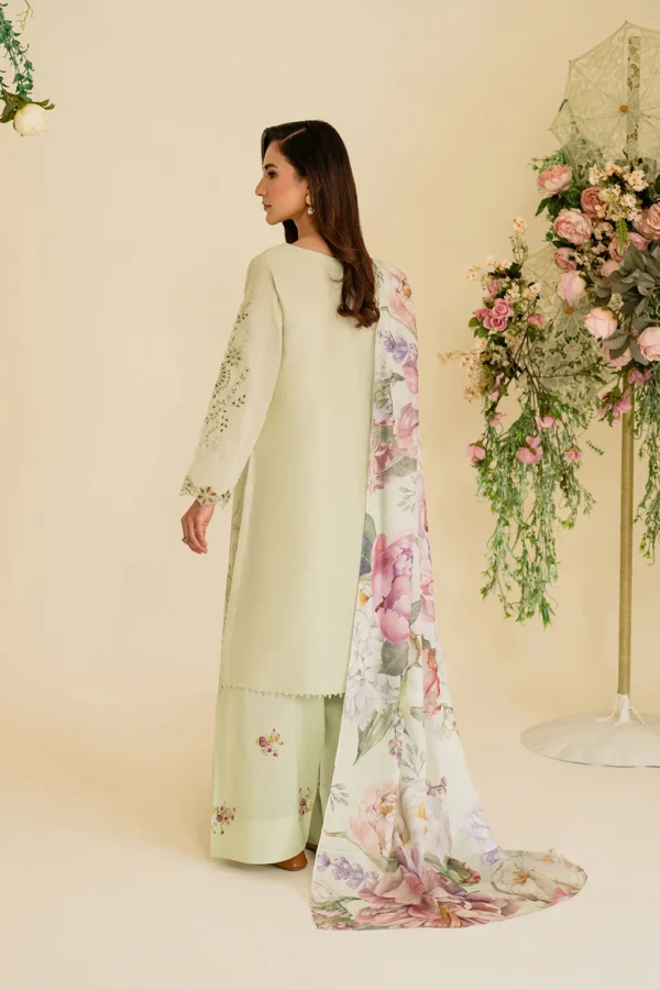 UE-423 Embroidered Textured Lawn Ustitched 3-Piece Suit - Sole Mode '25 by Iznik Fashions - Image 2