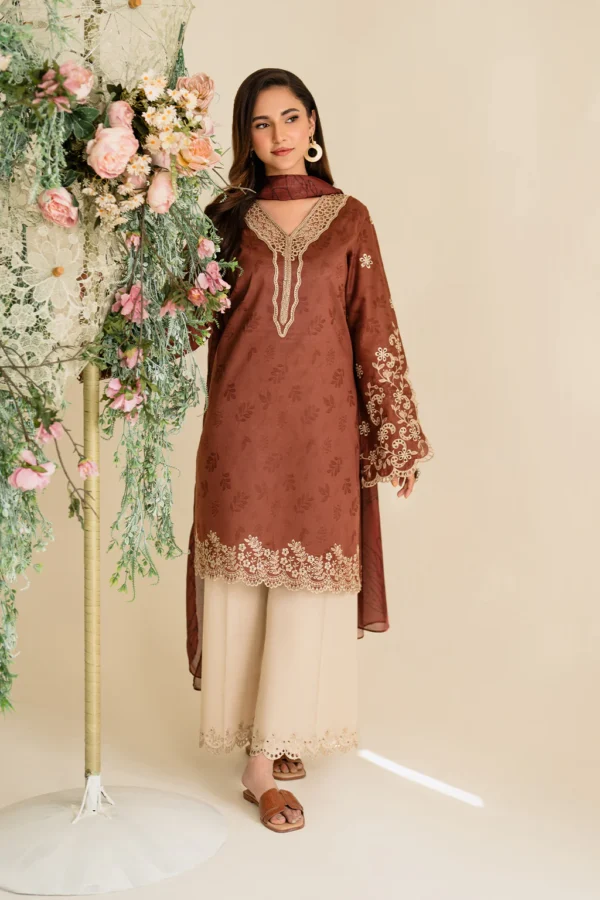 UE-428 Textured Lawn Ustitched 3-Piece Suit - Sole Mode '25 by Iznik Fashions - Image 11