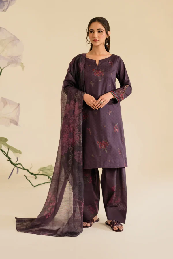 UE-426 Embroidered Textured Lawn Unstitched 3-Piece Suit - Sole Mode '25 by Iznik Fashions - Image 4