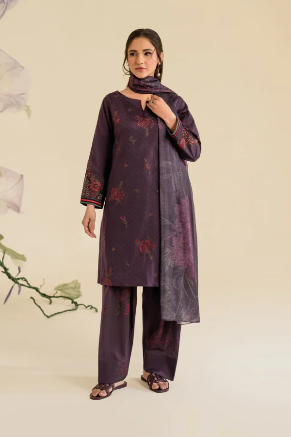 UE-426 Embroidered Textured Lawn Unstitched 3-Piece Suit - Sole Mode '25 by Iznik Fashions - Image 5