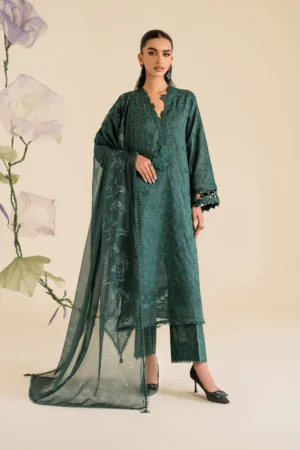 UE-429 Embroidered Textured Lawn Unstitched 3-Piece Suit - Sole Mode '25 by Iznik Fashions