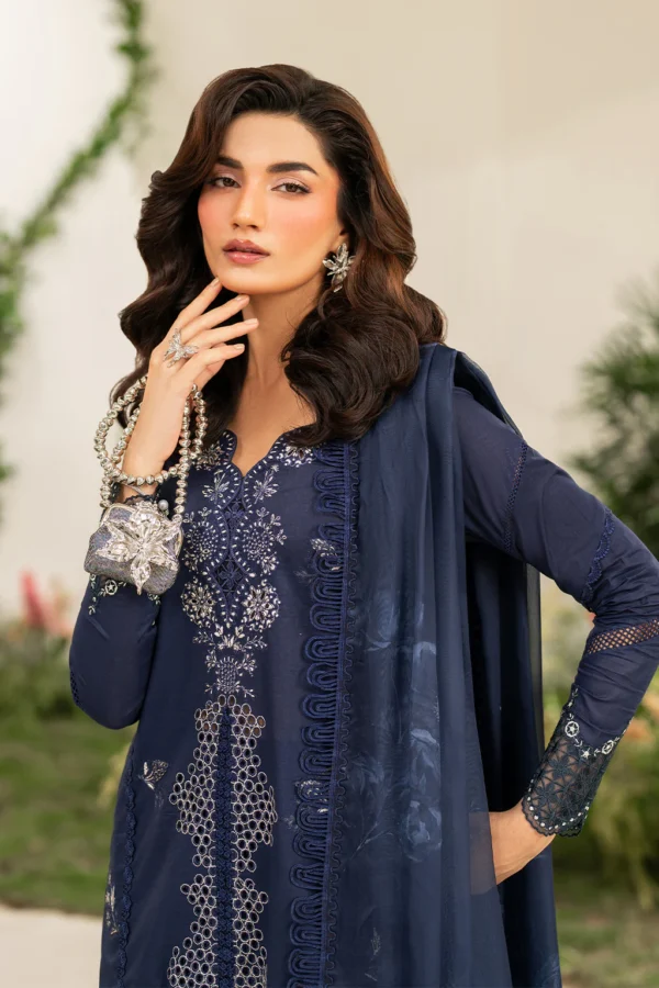 IFE-04 Embroidered Lawn Unstitched 3-Piece Suit - Festive Edition '25 by Iznik Fashions - Image 9