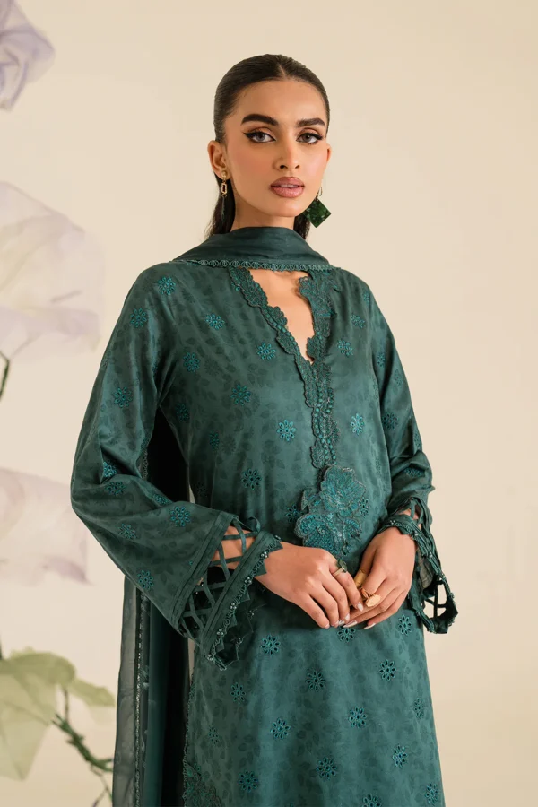 UE-429 Embroidered Textured Lawn Unstitched 3-Piece Suit - Sole Mode '25 by Iznik Fashions - Image 8
