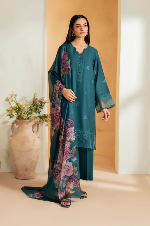 UE-482 Embroidered Lawn Unstitched 3-Piece Suit - Sole Mode '25 by Iznik Fashions - Image 5
