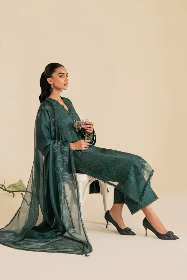 UE-429 Embroidered Textured Lawn Unstitched 3-Piece Suit - Sole Mode '25 by Iznik Fashions - Image 10