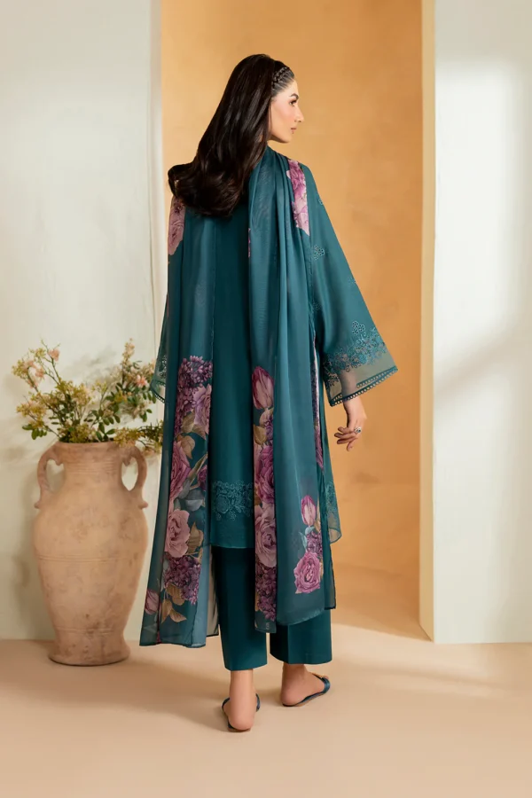 UE-482 Embroidered Lawn Unstitched 3-Piece Suit - Sole Mode '25 by Iznik Fashions - Image 2