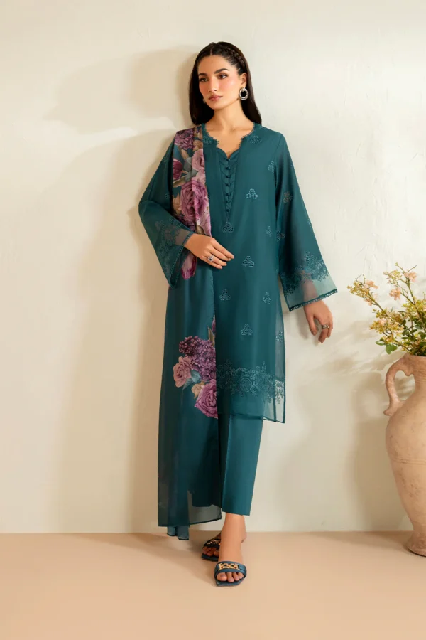 UE-482 Embroidered Lawn Unstitched 3-Piece Suit - Sole Mode '25 by Iznik Fashions - Image 7