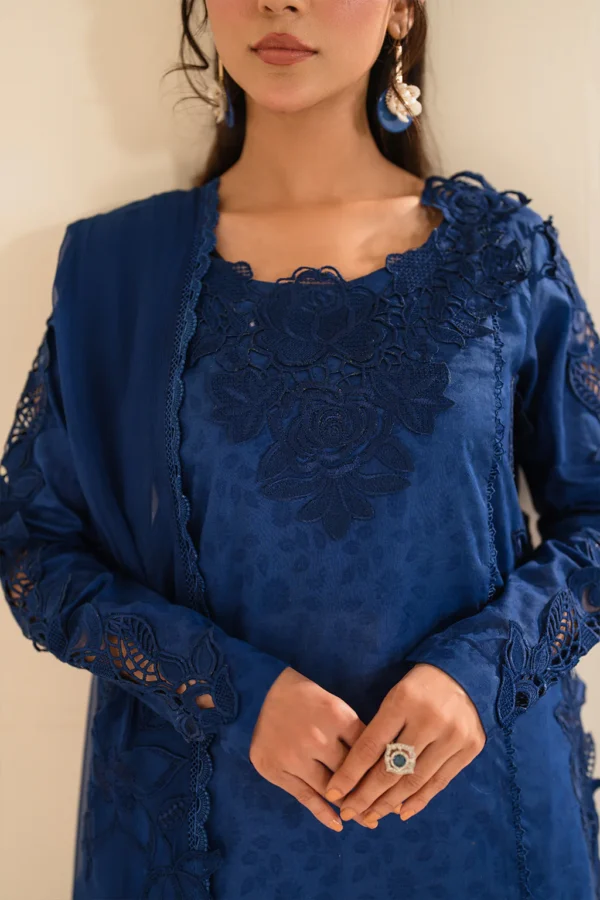 UE-420 Textured Lawn Ustitched 3-Piece Suit - Sole Mode '25 by Iznik Fashions - Image 3