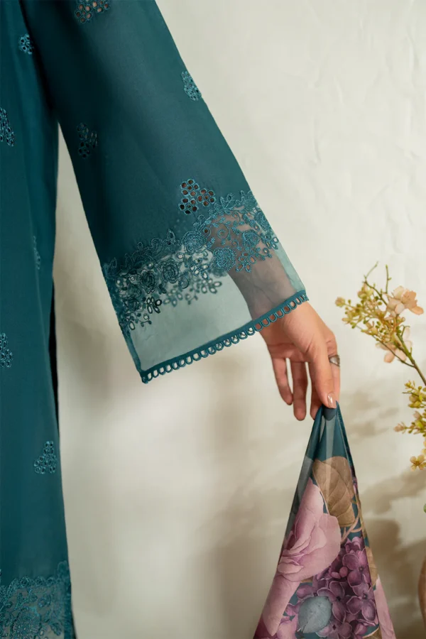 UE-482 Embroidered Lawn Unstitched 3-Piece Suit - Sole Mode '25 by Iznik Fashions - Image 8