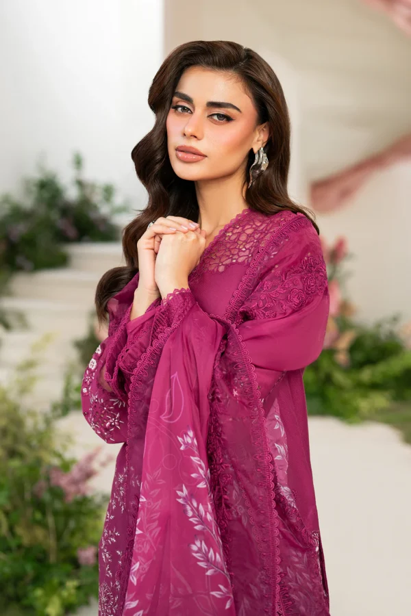 IFE-07 Embroidered Lawn Unstitched 3-Piece Suit - Festive Edition '25 by Iznik Fashions - Image 10
