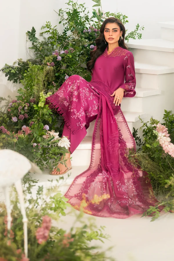 IFE-07 Embroidered Lawn Unstitched 3-Piece Suit - Festive Edition '25 by Iznik Fashions - Image 4