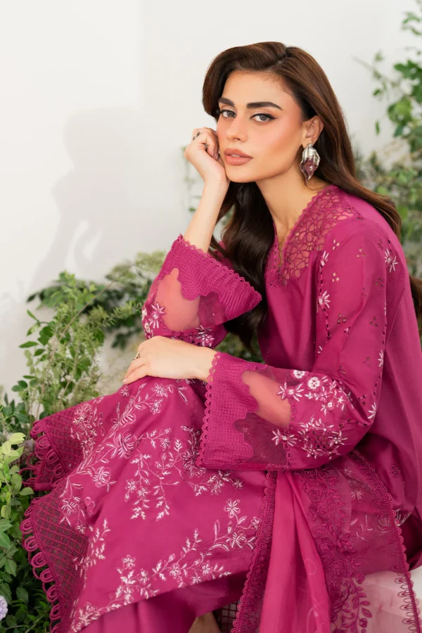 IFE-07 Embroidered Lawn Unstitched 3-Piece Suit - Festive Edition '25 by Iznik Fashions - Image 11