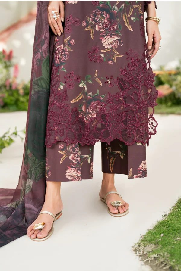 IFE-10 Embroidered Lawn Unstitched 3-Piece Suit - Festive Edition '25 by Iznik Fashions - Image 8