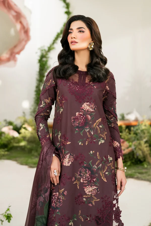 IFE-10 Embroidered Lawn Unstitched 3-Piece Suit - Festive Edition '25 by Iznik Fashions - Image 9
